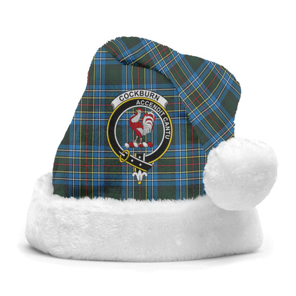 Clan Cockburn Modern Tartan Crest Christmas Santa Hat LT29 Cockburn Modern Tartan Tartan Santa Hat   