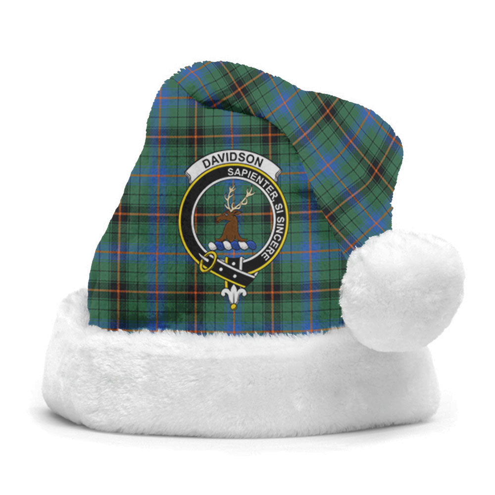 Clan Davidson Ancient Tartan Crest Christmas Santa Hat BY86 Davidson Ancient Tartan Tartan Santa Hat   