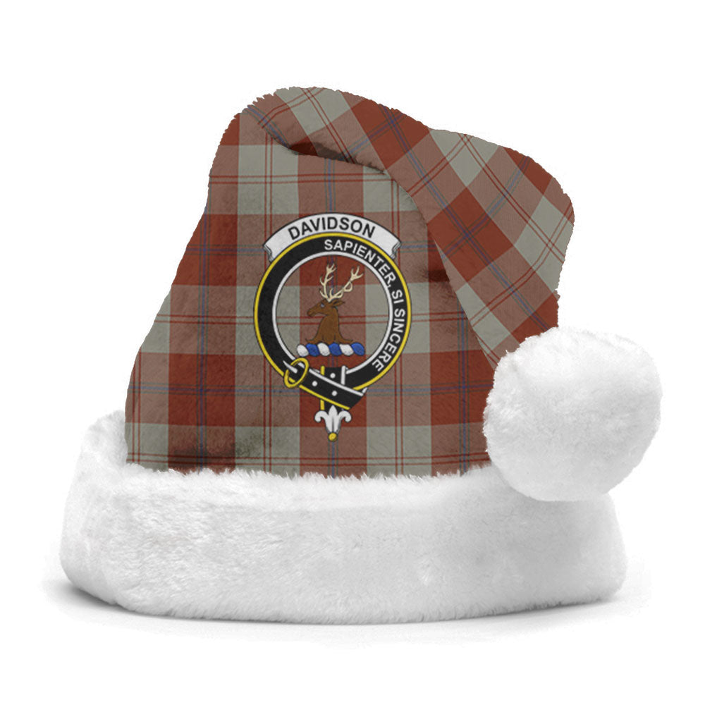 Clan Davidson Dress Dancers Tartan Crest Christmas Santa Hat AH27 Davidson Dress Dancers Tartan Tartan Santa Hat   