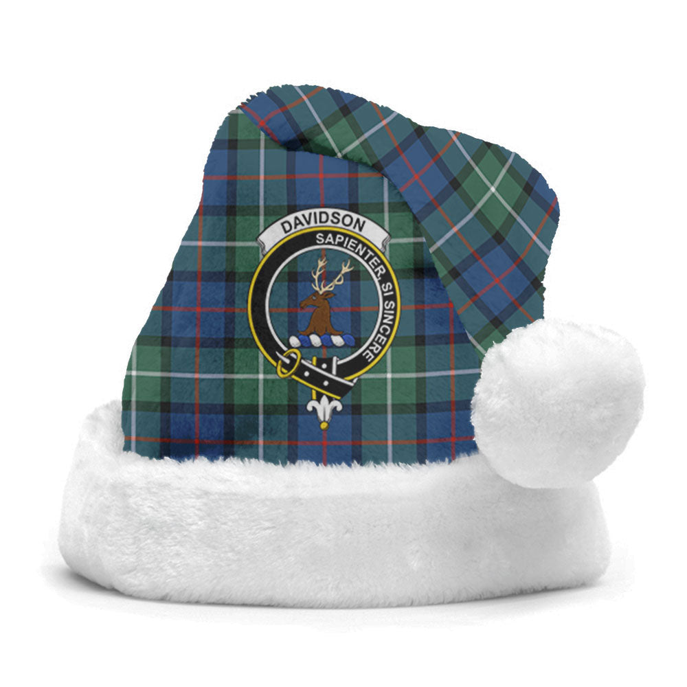 Clan Davidson of Tulloch Tartan Crest Christmas Santa Hat ZF54 Davidson of Tulloch Tartan Tartan Santa Hat   