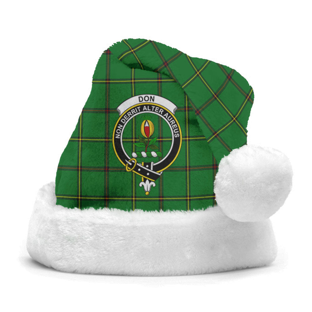 Clan Don Tartan Crest Christmas Santa Hat RA56 Don Tartan Tartan Santa Hat   