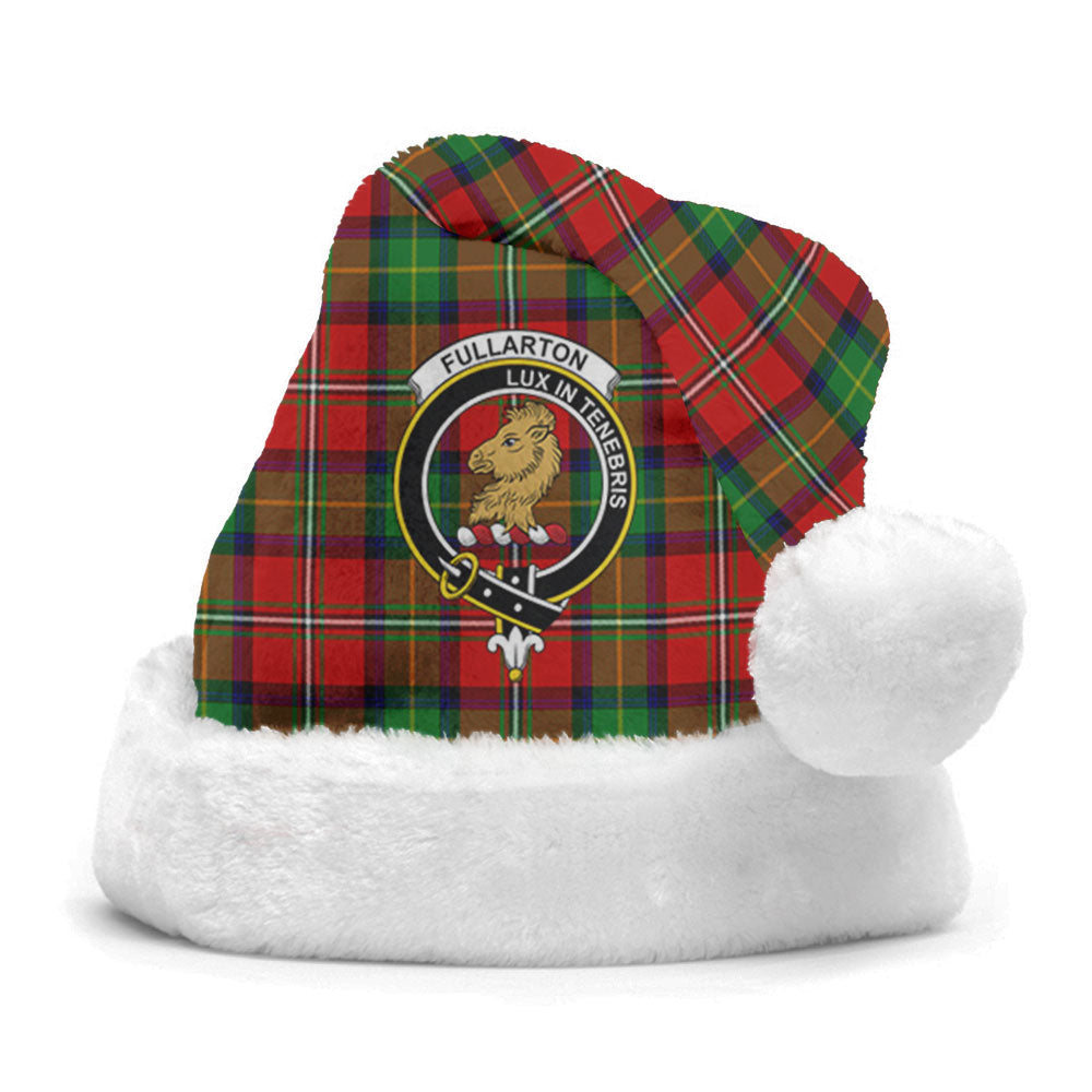 Clan Fullarton Tartan Crest Christmas Santa Hat UU84 Fullarton Tartan Tartan Santa Hat   