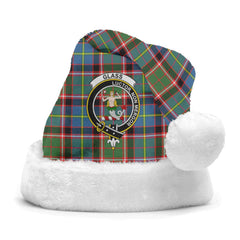 Clan Glass Tartan Crest Christmas Santa Hat TM64 Glass Tartan Tartan Santa Hat   