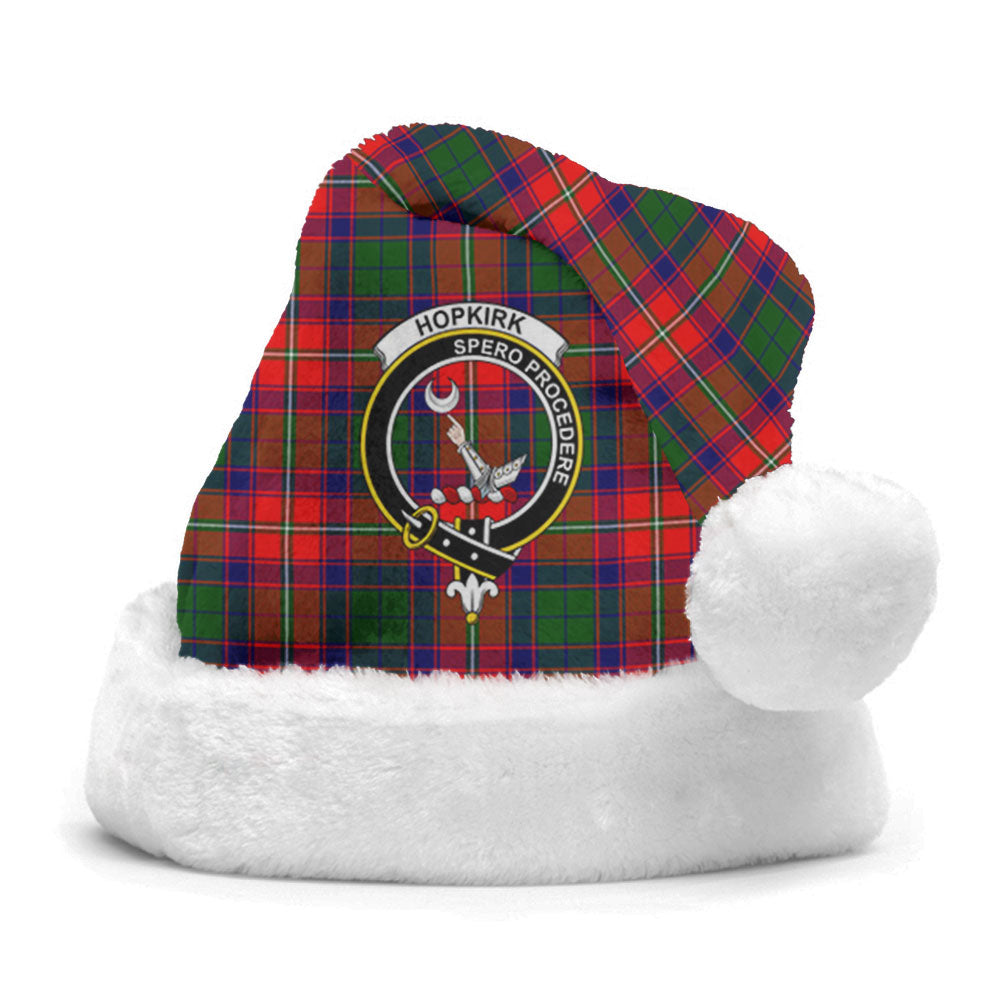 Clan Hopkirk Tartan Crest Christmas Santa Hat XP76 Hopkirk Tartan Tartan Santa Hat   