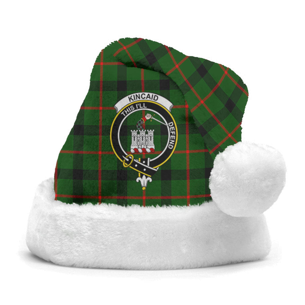 Clan Kincaid Tartan Crest Christmas Santa Hat UG26 Kincaid Tartan Tartan Santa Hat   