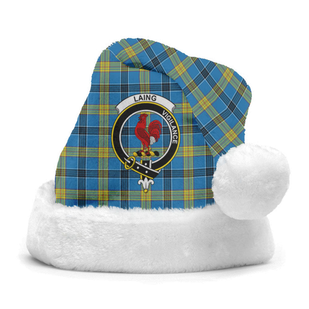 Clan Laing Tartan Crest Christmas Santa Hat PR92 Laing Tartan Tartan Santa Hat   