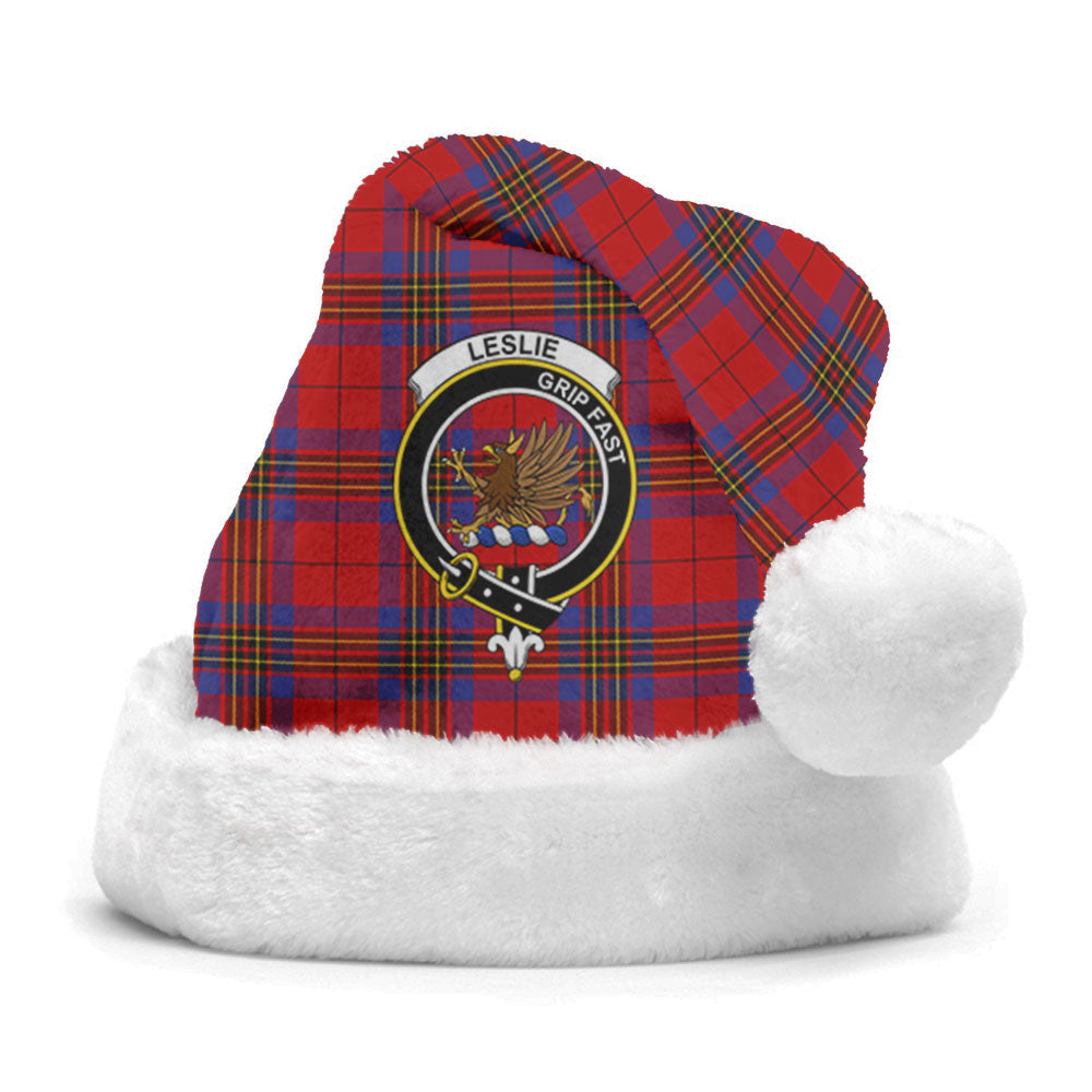 Clan Leslie Modern Tartan Crest Christmas Santa Hat DM29 Leslie Modern Tartan Tartan Santa Hat   