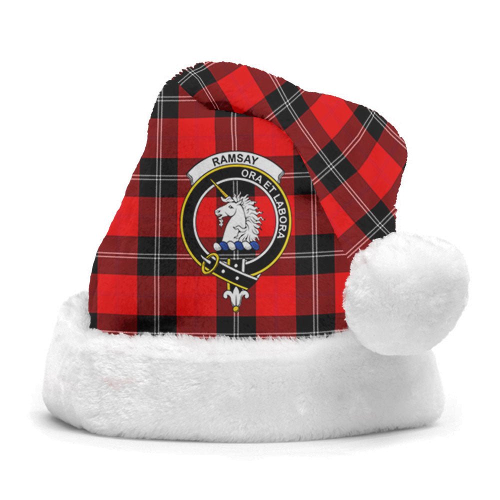 Clan Ramsay Modern Tartan Crest Christmas Santa Hat DG80 Ramsay Modern Tartan Tartan Santa Hat   