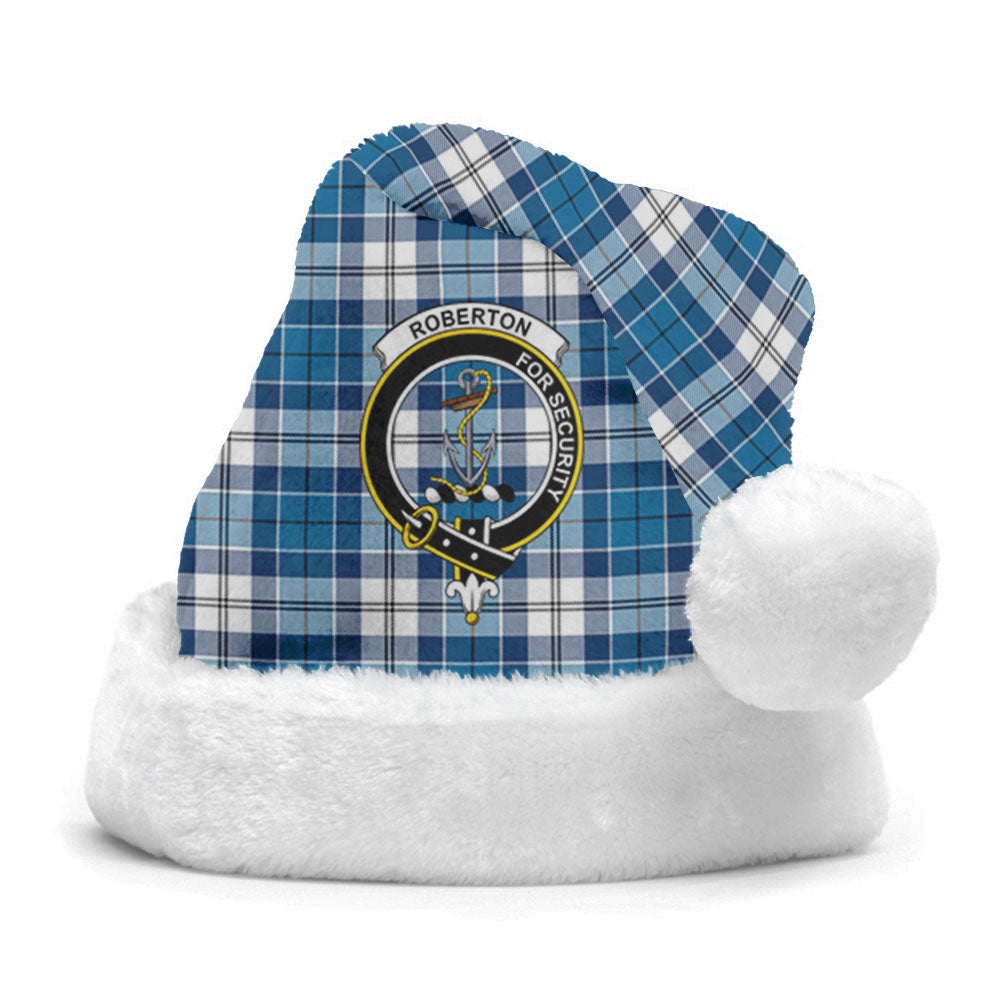 Clan Roberton Tartan Crest Christmas Santa Hat PZ95 Roberton Tartan Tartan Santa Hat   