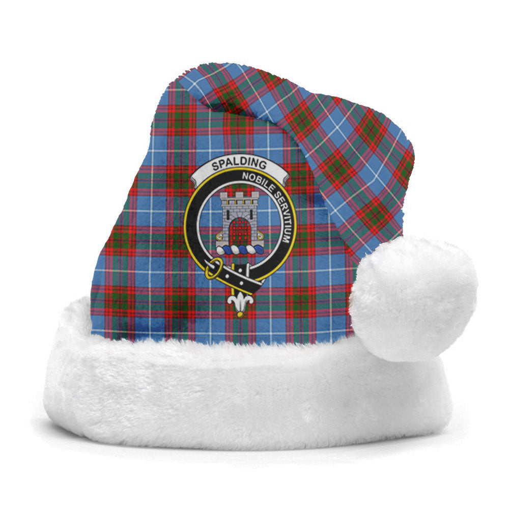 Clan Spalding Tartan Crest Christmas Santa Hat AV48 Spalding Tartan Tartan Santa Hat   