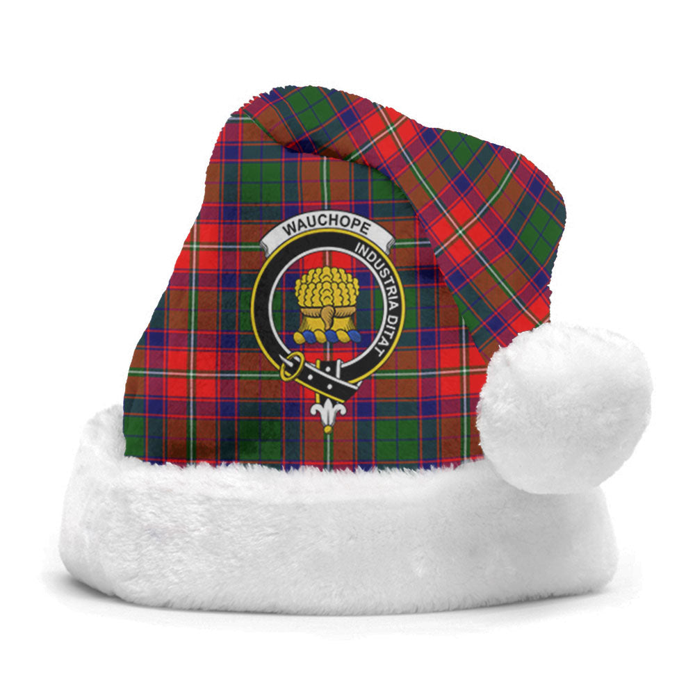 Clan Wauchope (or Waugh) Tartan Crest Christmas Santa Hat BP61 Wauchope (or Waugh) Tartan Tartan Santa Hat   