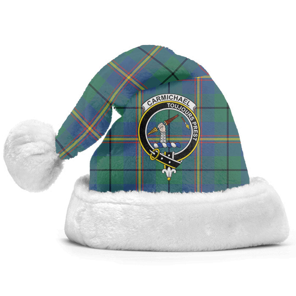 Clan Carmichael Ancient Tartan Crest Christmas Santa Hat EG24 Carmichael Ancient Tartan Tartan Santa Hat   