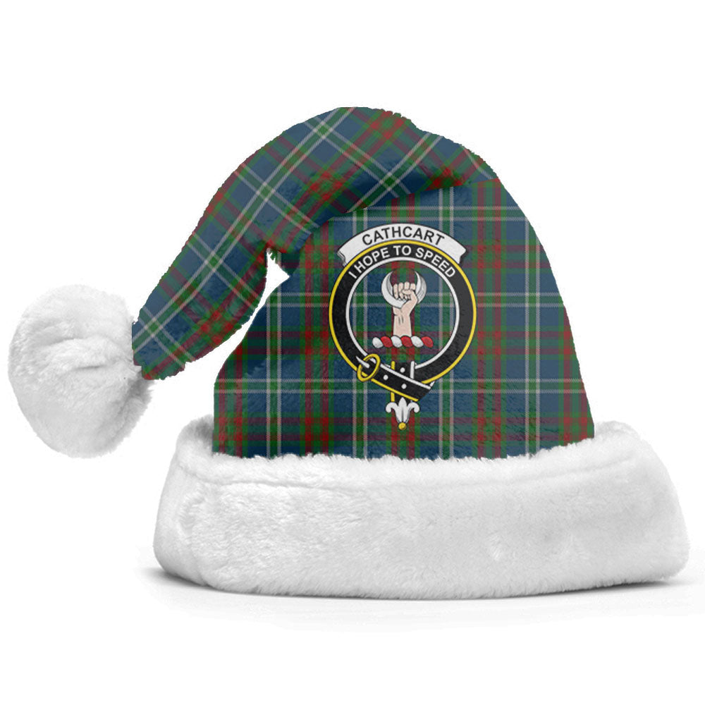 Clan Cathcart Tartan Crest Christmas Santa Hat FC34 Cathcart Tartan Tartan Santa Hat   