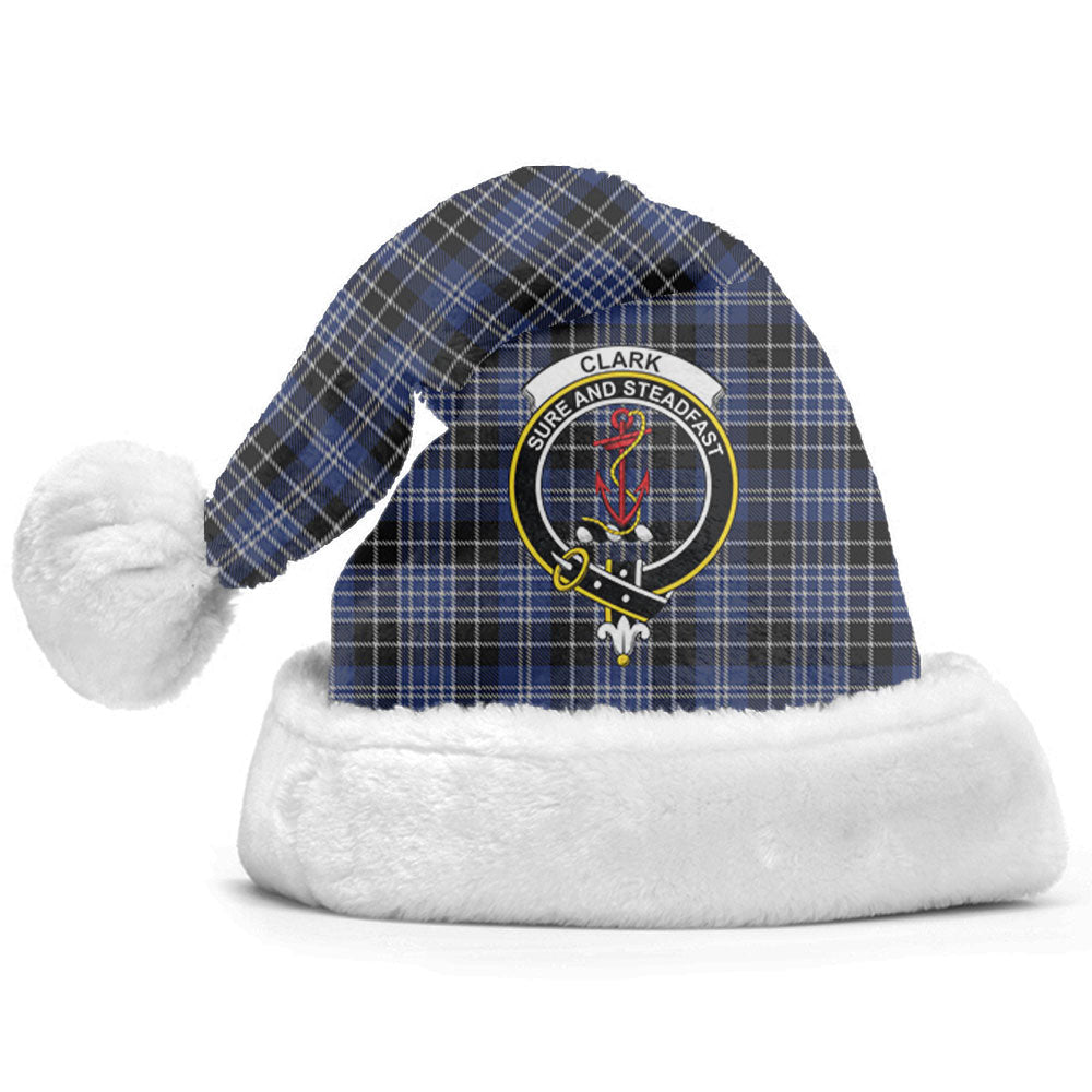 Clan Clark Modern Tartan Crest Christmas Santa Hat KZ58 Clark Modern Tartan Tartan Santa Hat   