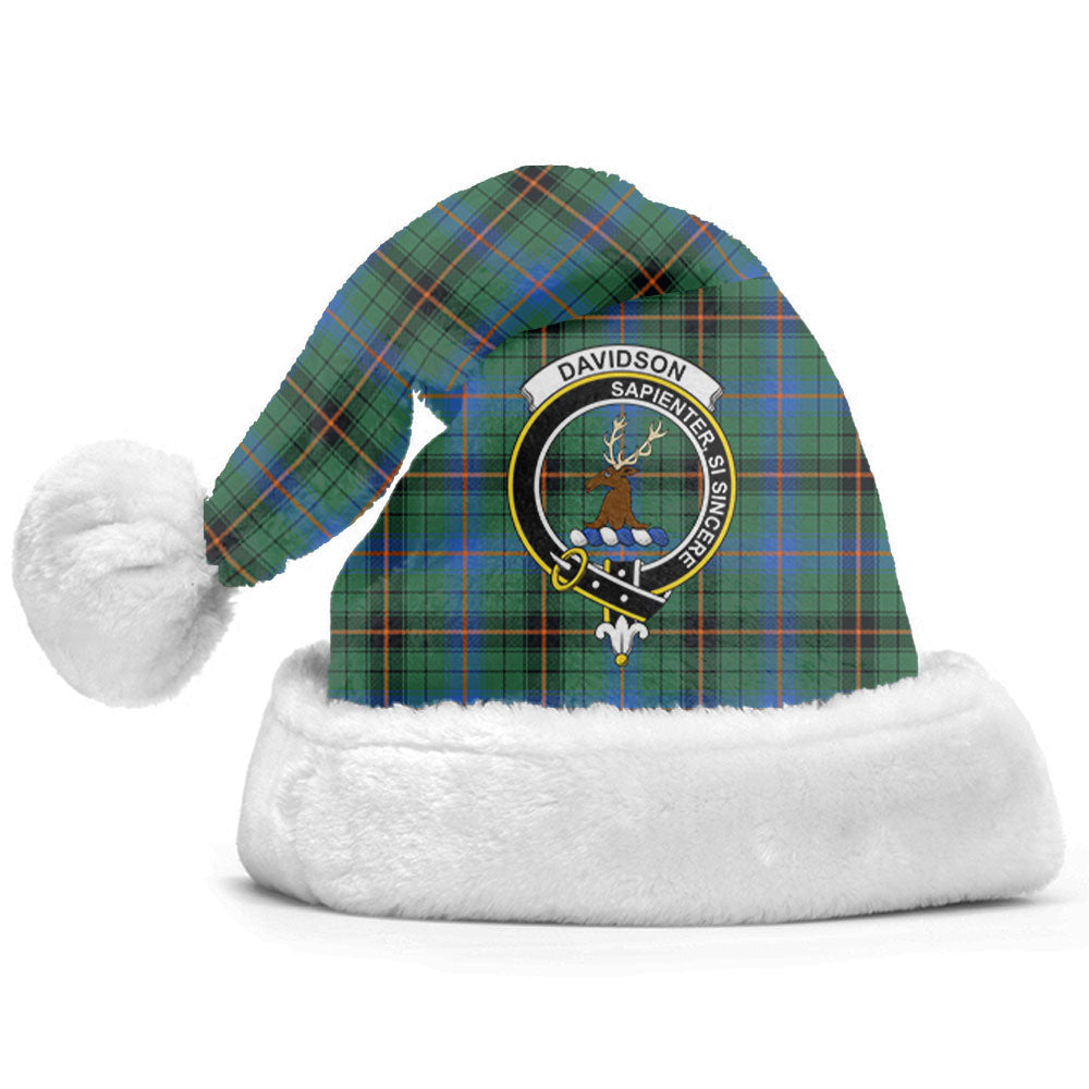 Clan Davidson Ancient Tartan Crest Christmas Santa Hat BY86 Davidson Ancient Tartan Tartan Santa Hat   