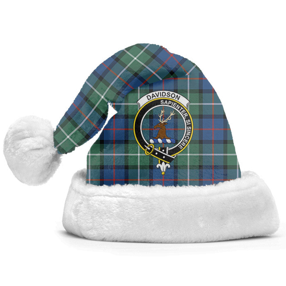 Clan Davidson of Tulloch Tartan Crest Christmas Santa Hat ZF54 Davidson of Tulloch Tartan Tartan Santa Hat   