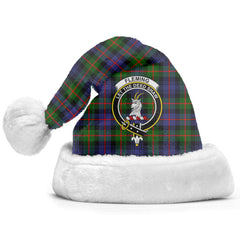 Clan Fleming Tartan Crest Christmas Santa Hat IU70 Fleming Tartan Tartan Santa Hat   