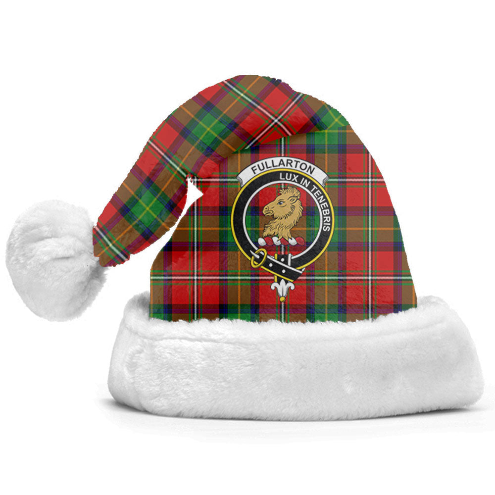 Clan Fullarton Tartan Crest Christmas Santa Hat UU84 Fullarton Tartan Tartan Santa Hat   