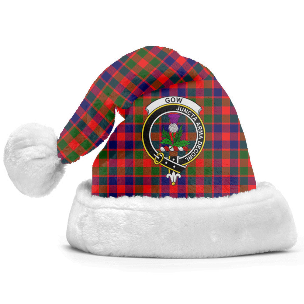 Clan Gow (of Skeoch) Tartan Crest Christmas Santa Hat CE14 Gow (of Skeoch) Tartan Tartan Santa Hat   