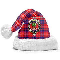 Clan Hamilton Modern Tartan Crest Christmas Santa Hat RQ51 Hamilton Modern Tartan Tartan Santa Hat   