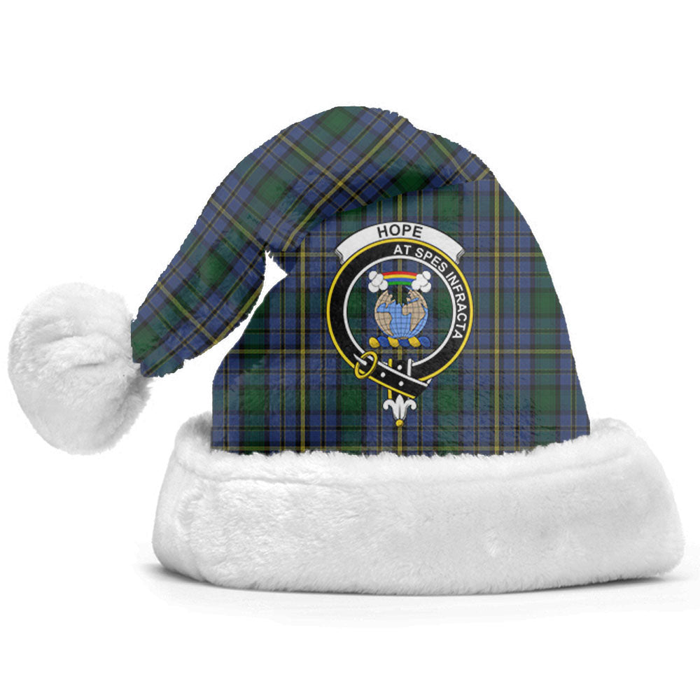 Clan Hope Tartan Crest Christmas Santa Hat DI46 Hope Tartan Tartan Santa Hat   