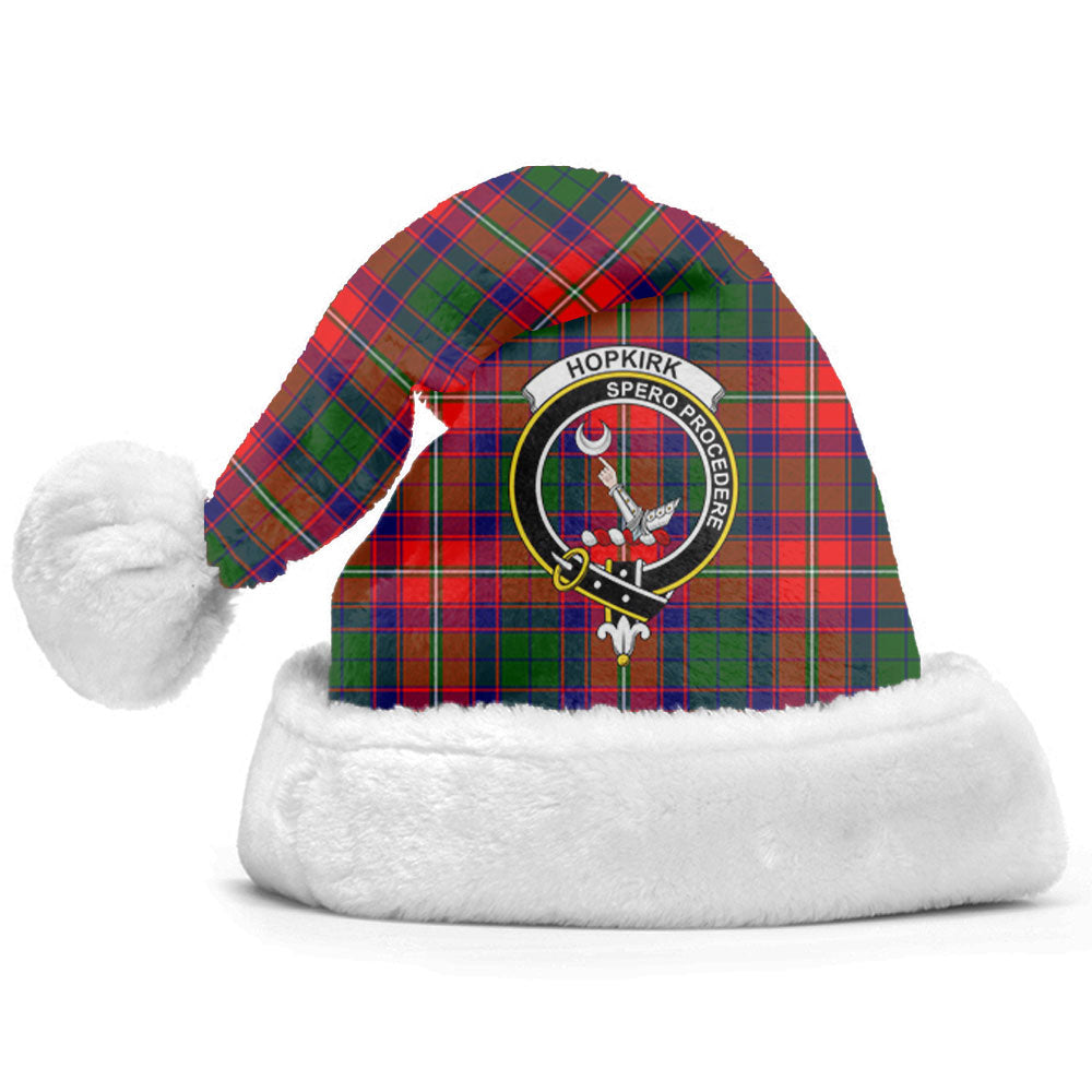 Clan Hopkirk Tartan Crest Christmas Santa Hat XP76 Hopkirk Tartan Tartan Santa Hat   