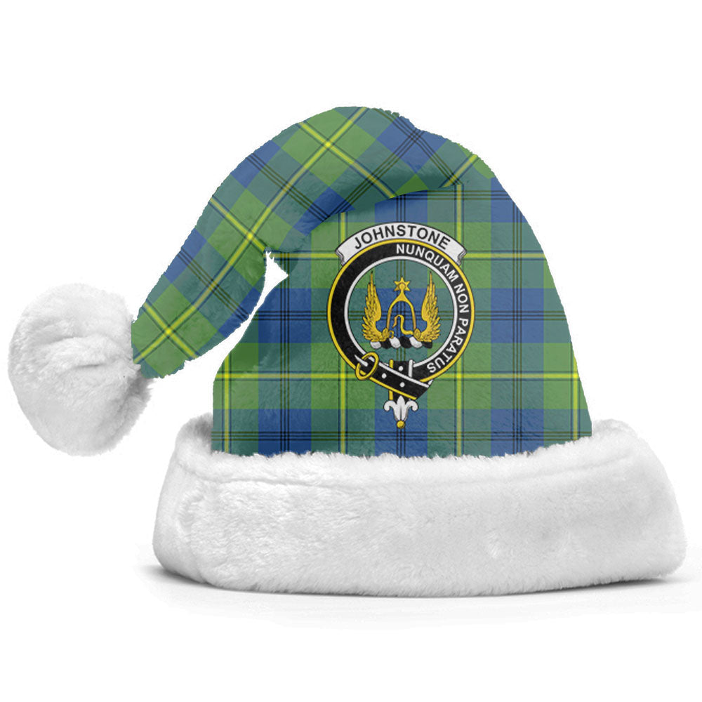 Clan Johnstone Ancient Tartan Crest Christmas Santa Hat LD96 Johnstone Ancient Tartan Tartan Santa Hat   