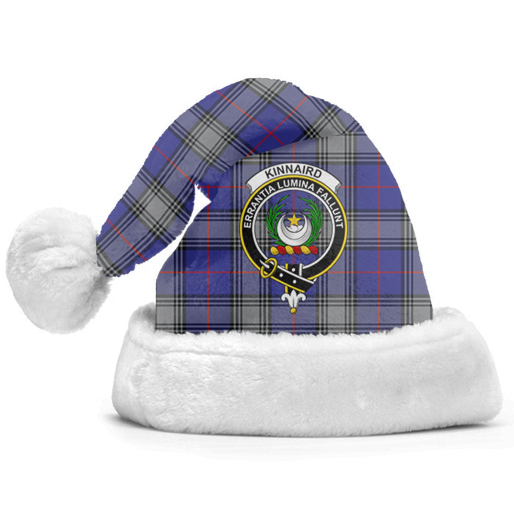 Clan Kinnaird Tartan Crest Christmas Santa Hat OS59 Kinnaird Tartan Tartan Santa Hat   