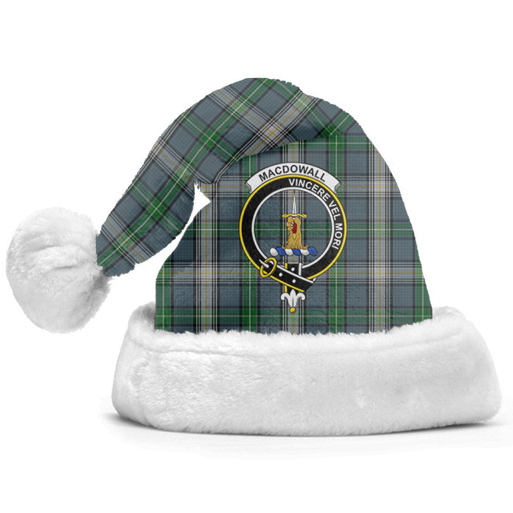 Clan MacDowall Tartan Crest Christmas Santa Hat DM72 MacDowall Tartan Tartan Santa Hat   