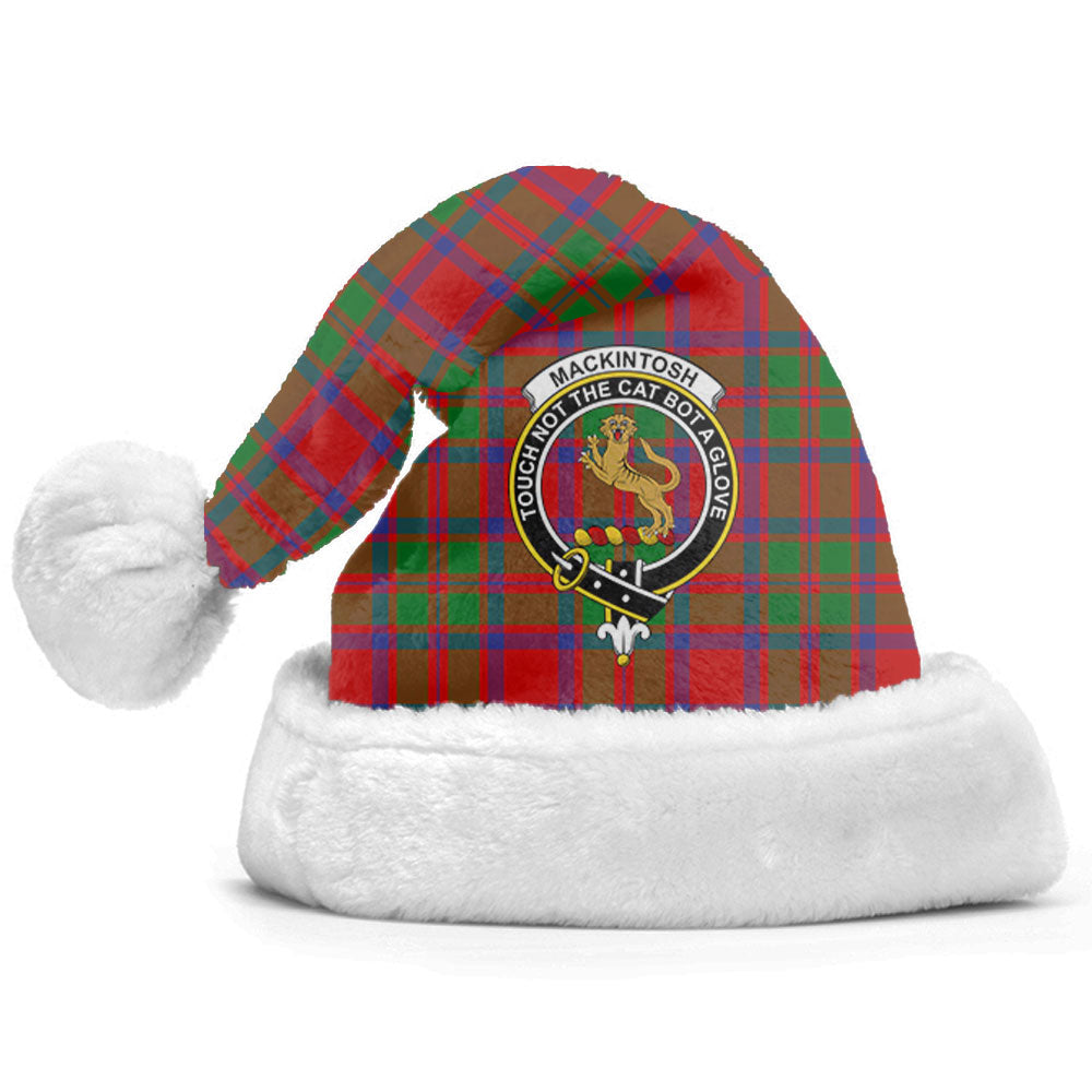 Clan MacKintosh Modern Tartan Crest Christmas Santa Hat JS40 MacKintosh Modern Tartan Tartan Santa Hat   