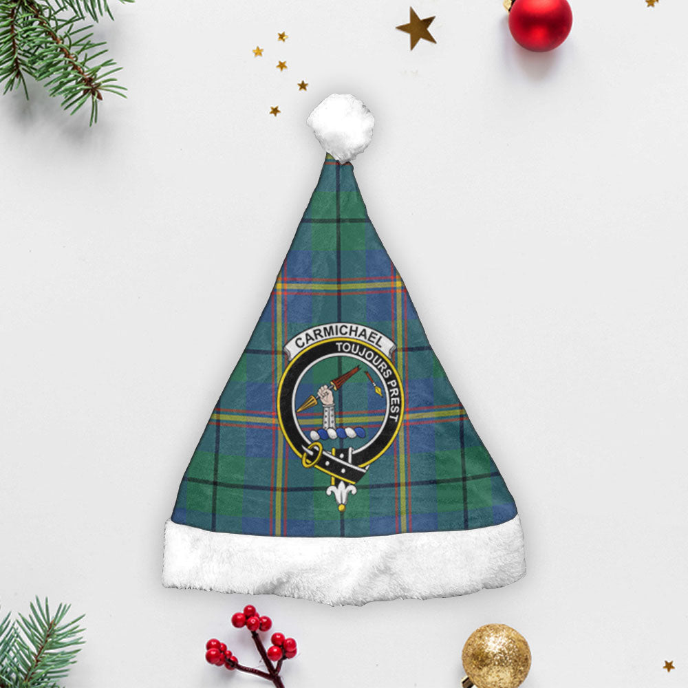 Clan Carmichael Ancient Tartan Crest Christmas Santa Hat EG24 Carmichael Ancient Tartan Tartan Santa Hat   