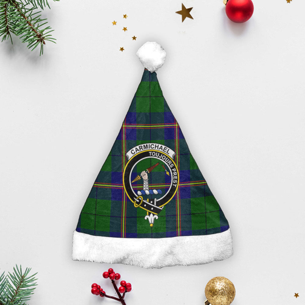 Clan Carmichael Modern Tartan Crest Christmas Santa Hat RD22 Carmichael Modern Tartan Tartan Santa Hat   