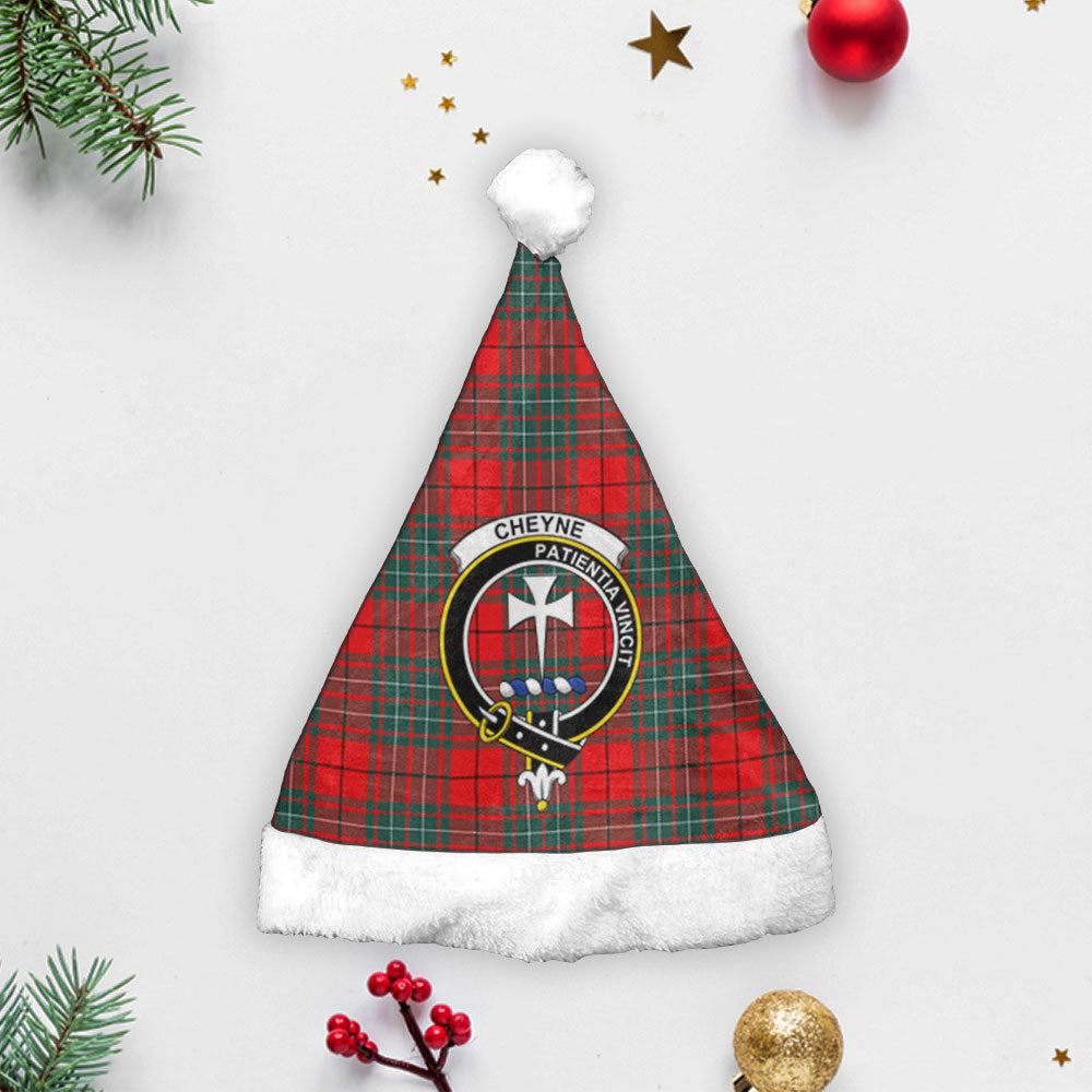 Clan Cheyne Tartan Crest Christmas Santa Hat IQ19 Cheyne Tartan Tartan Santa Hat   