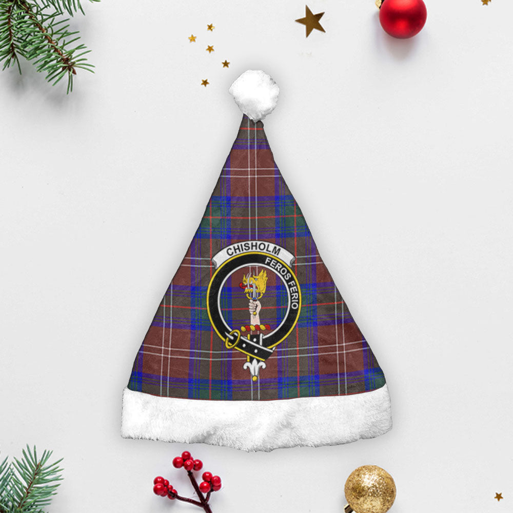 Clan Chisholm Hunting Modern Tartan Crest Christmas Santa Hat RJ83 Chisholm Hunting Modern Tartan Tartan Santa Hat   