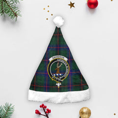 Clan Davidson Modern Tartan Crest Christmas Santa Hat PU94 Davidson Modern Tartan Tartan Santa Hat   