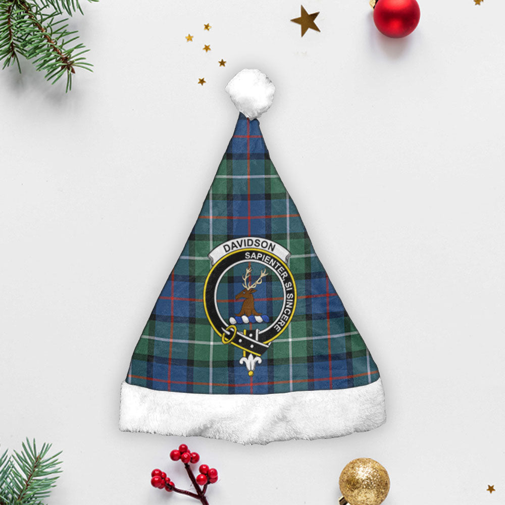 Clan Davidson of Tulloch Tartan Crest Christmas Santa Hat ZF54 Davidson of Tulloch Tartan Tartan Santa Hat   