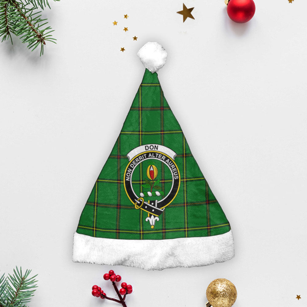 Clan Don Tartan Crest Christmas Santa Hat RA56 Don Tartan Tartan Santa Hat   