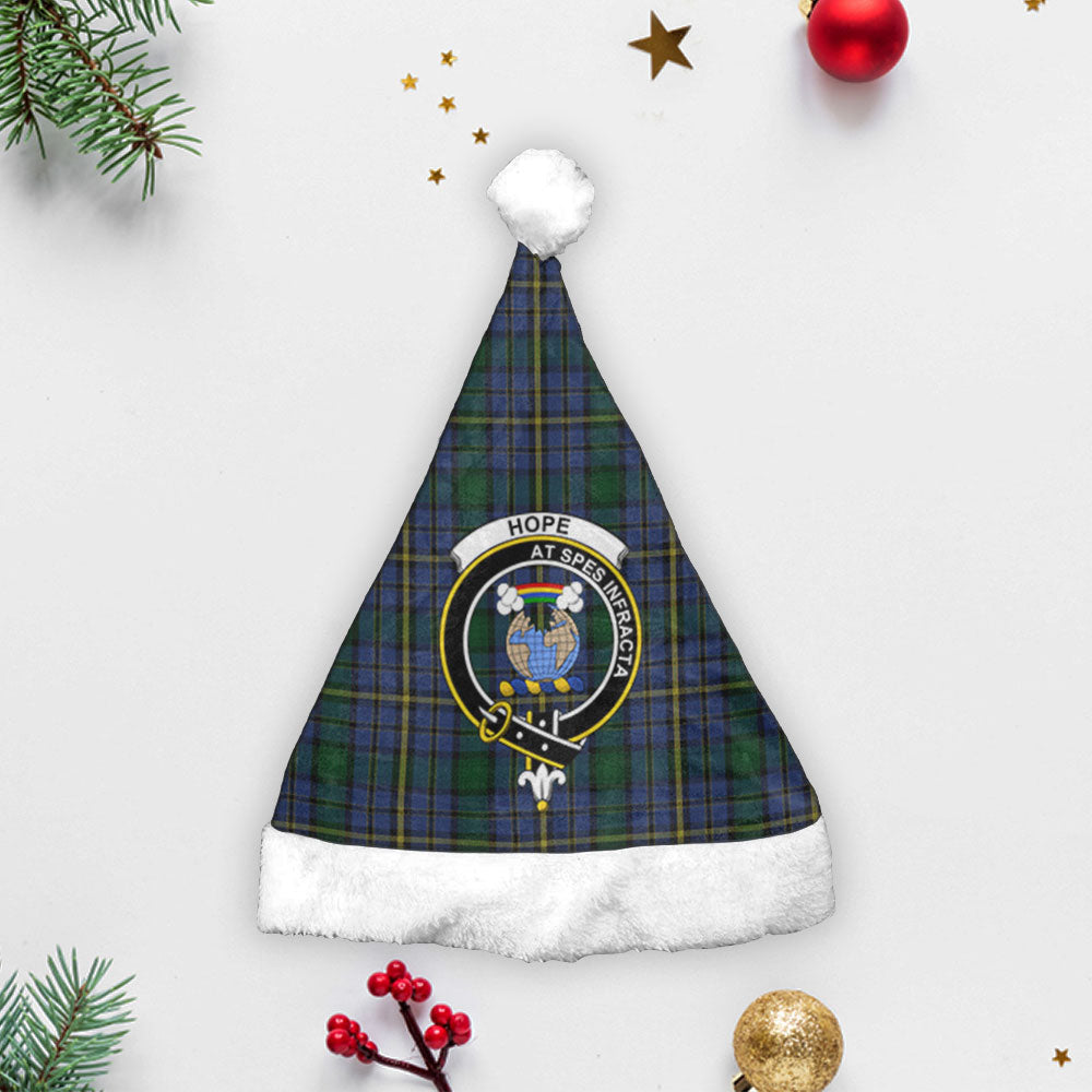 Clan Hope Tartan Crest Christmas Santa Hat DI46 Hope Tartan Tartan Santa Hat   