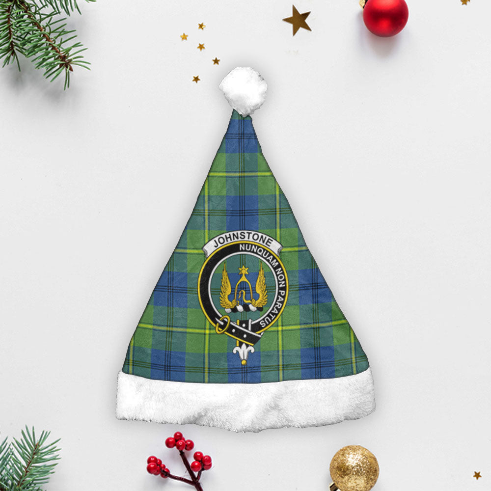 Clan Johnstone Ancient Tartan Crest Christmas Santa Hat LD96 Johnstone Ancient Tartan Tartan Santa Hat   