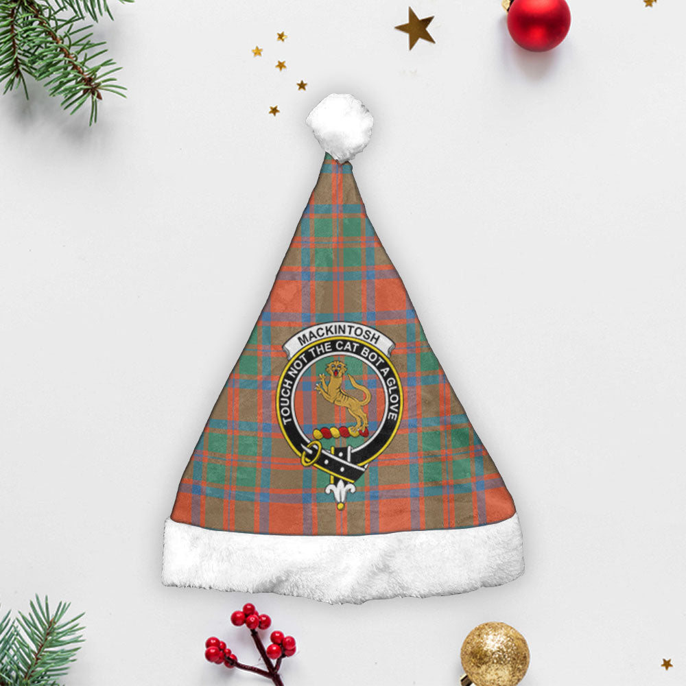 Clan MacKintosh Ancient Tartan Crest Christmas Santa Hat VQ67 MacKintosh Ancient Tartan Tartan Santa Hat   