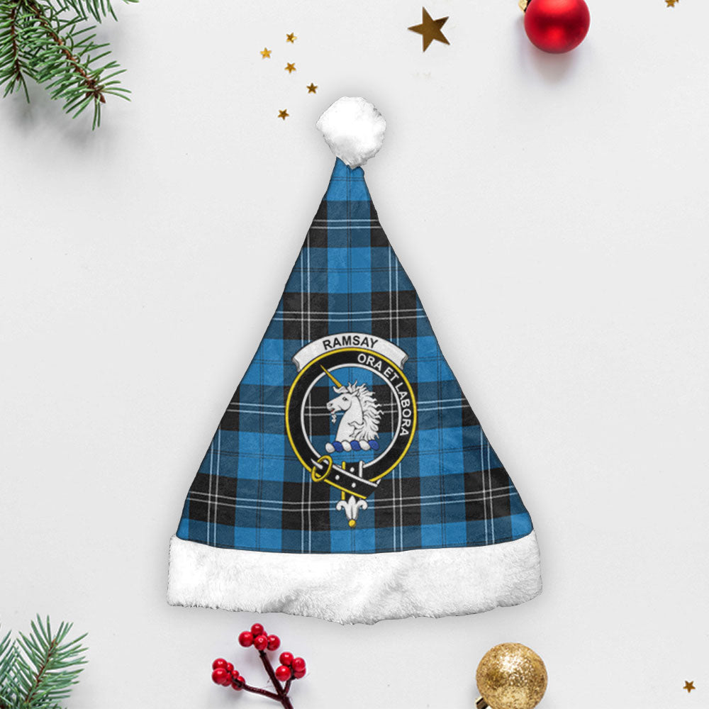 Clan Ramsay Blue Ancient Tartan Crest Christmas Santa Hat UG82 Ramsay Blue Ancient Tartan Tartan Santa Hat   