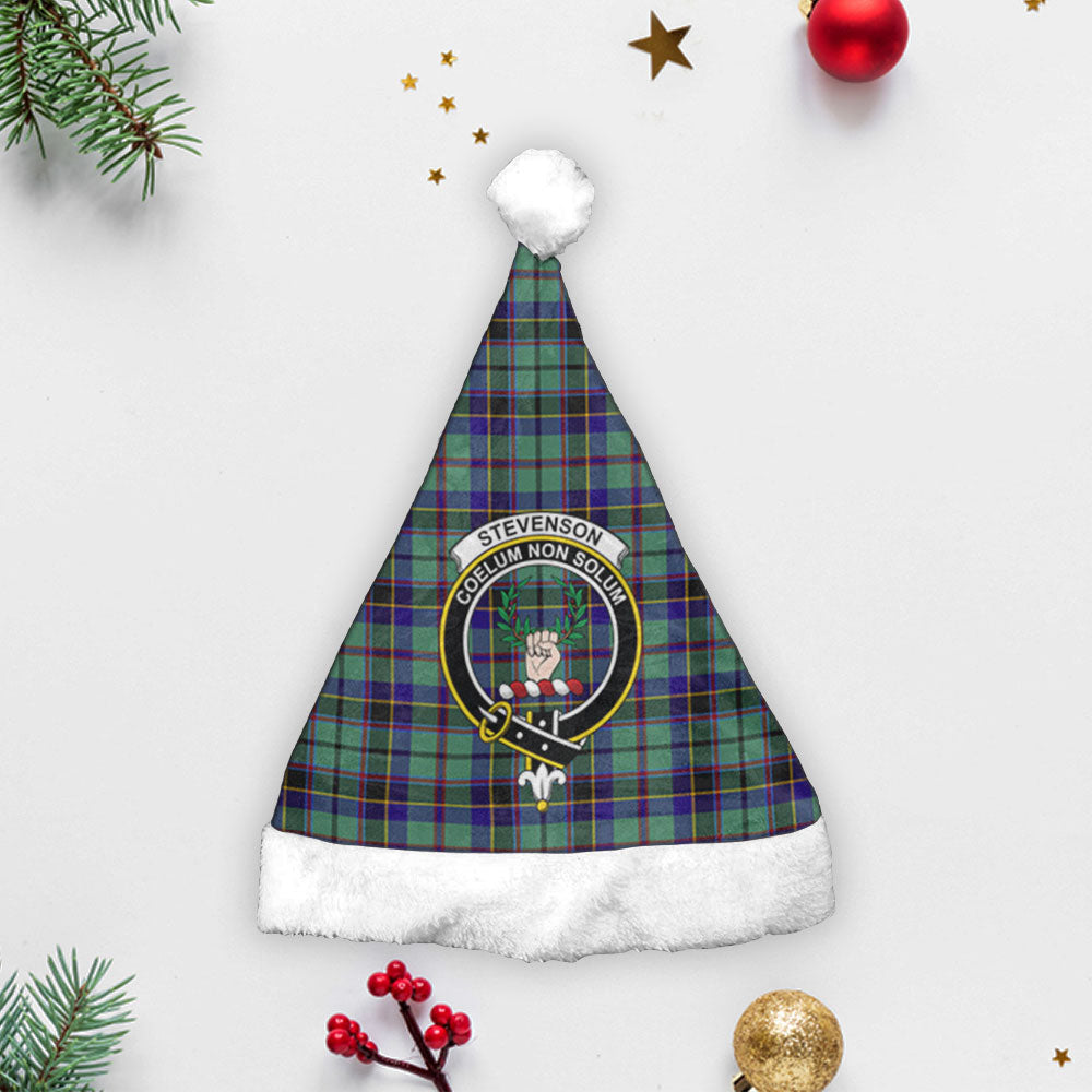 Clan Stevenson Tartan Crest Christmas Santa Hat PM50 Stevenson Tartan Tartan Santa Hat   