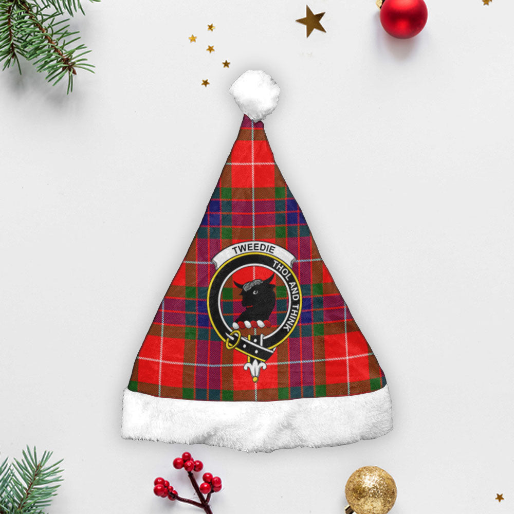 Clan Tweedie Tartan Crest Christmas Santa Hat HJ20 Tweedie Tartan Tartan Santa Hat   