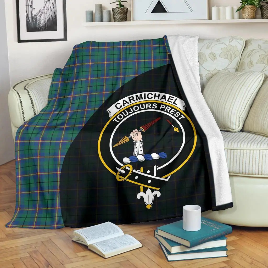 Clan Carmichael Ancient Tartan Crest Blanket Wave Style NK56 Clan Carmichael Tartan Today   