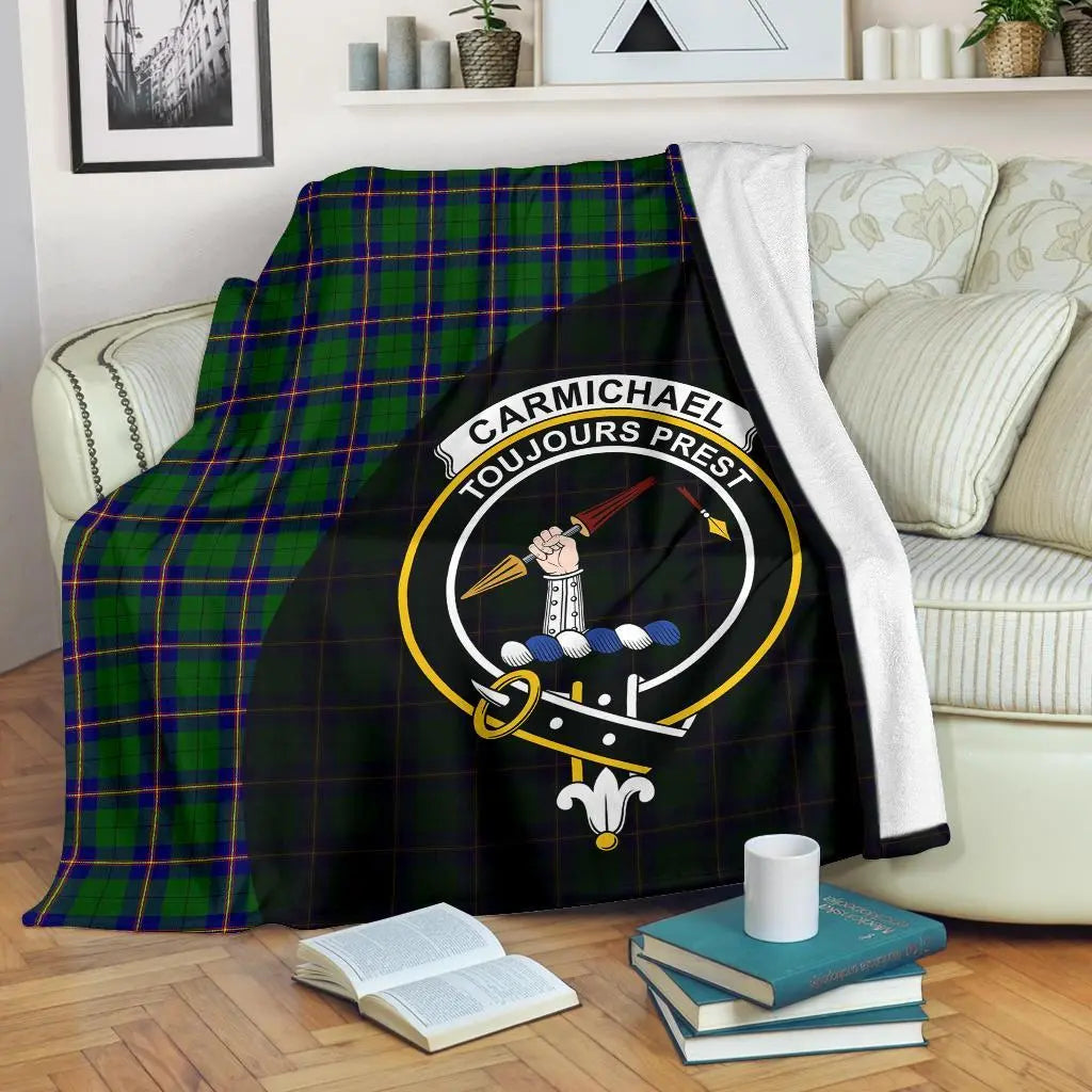 Clan Carmichael Modern Tartan Crest Blanket Wave Style WQ30 Clan Carmichael Tartan Today   