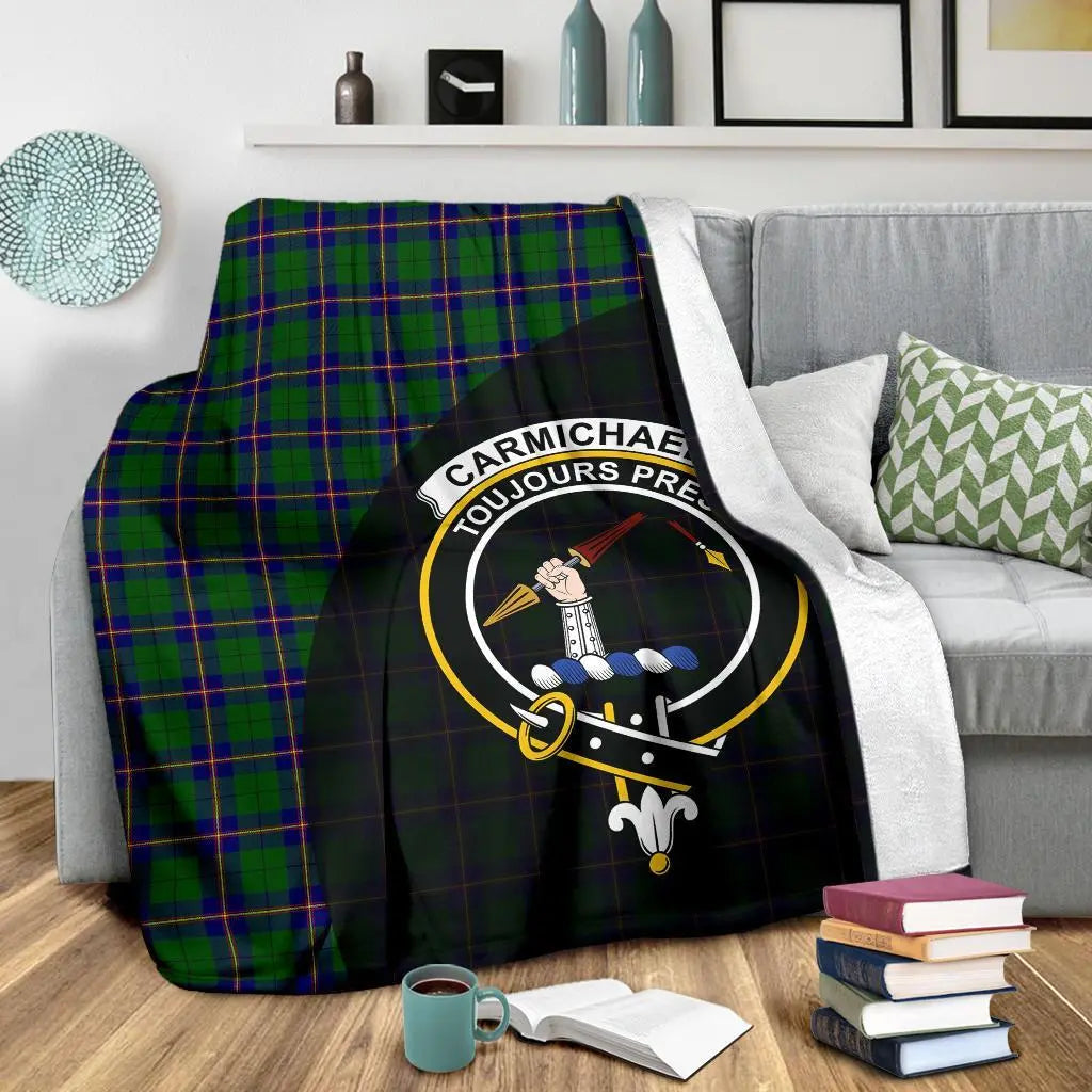 Clan Carmichael Modern Tartan Crest Blanket Wave Style WQ30 Clan Carmichael Tartan Today   