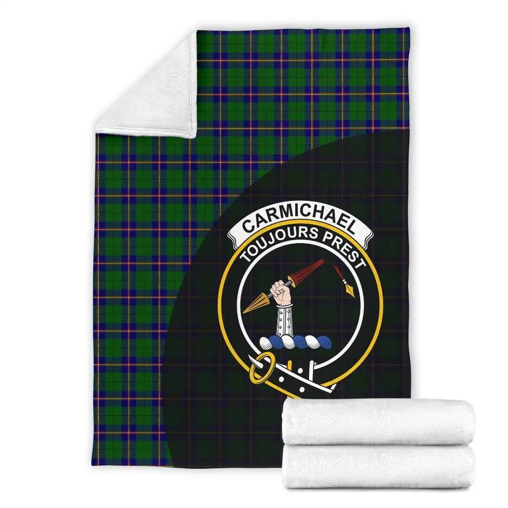 Clan Carmichael Modern Tartan Crest Blanket Wave Style WQ30 Clan Carmichael Tartan Today   