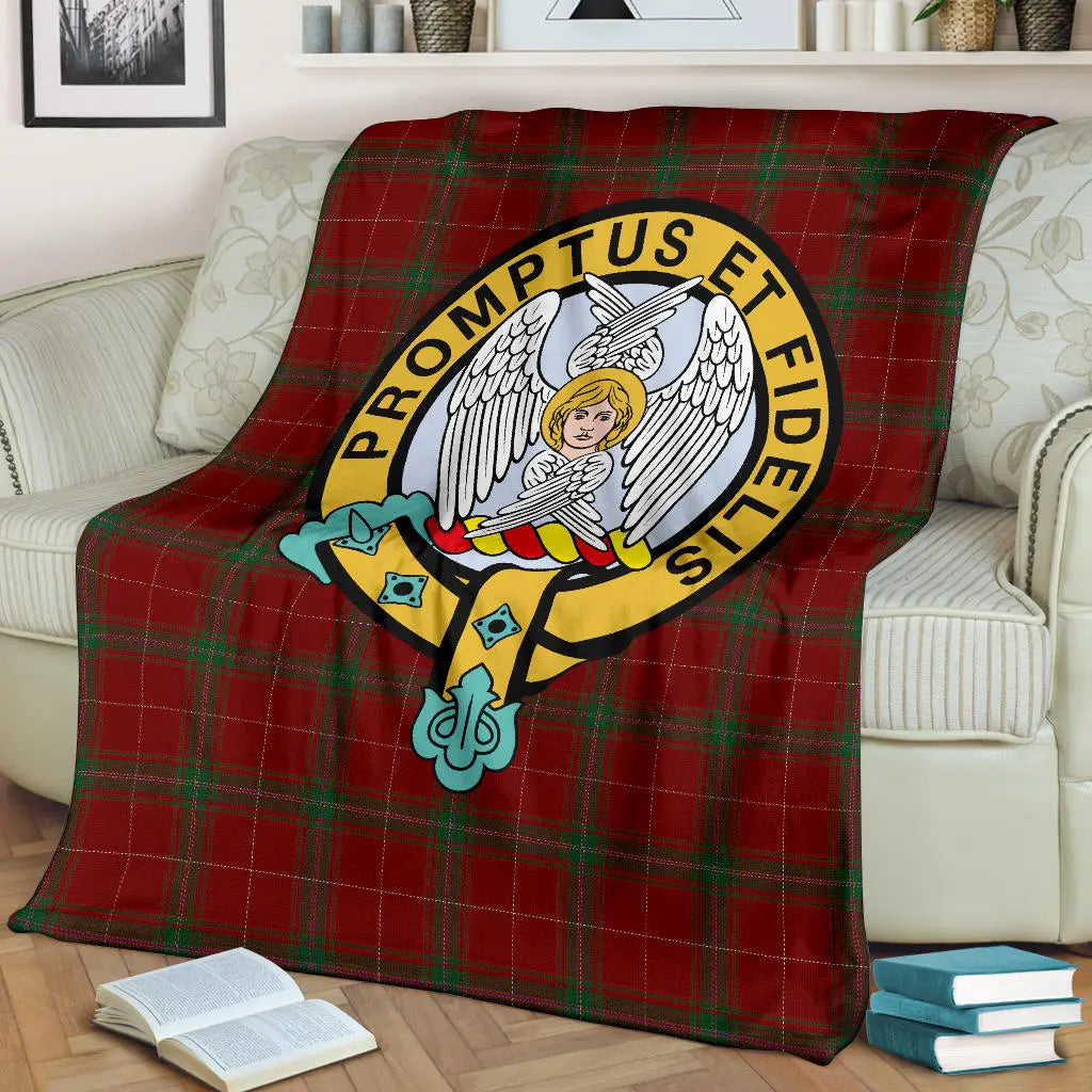 Clan Carruthers Family Tartan Official Crest Blanket 3 Sizes WN11 Clan Carruthers Tartan Today   