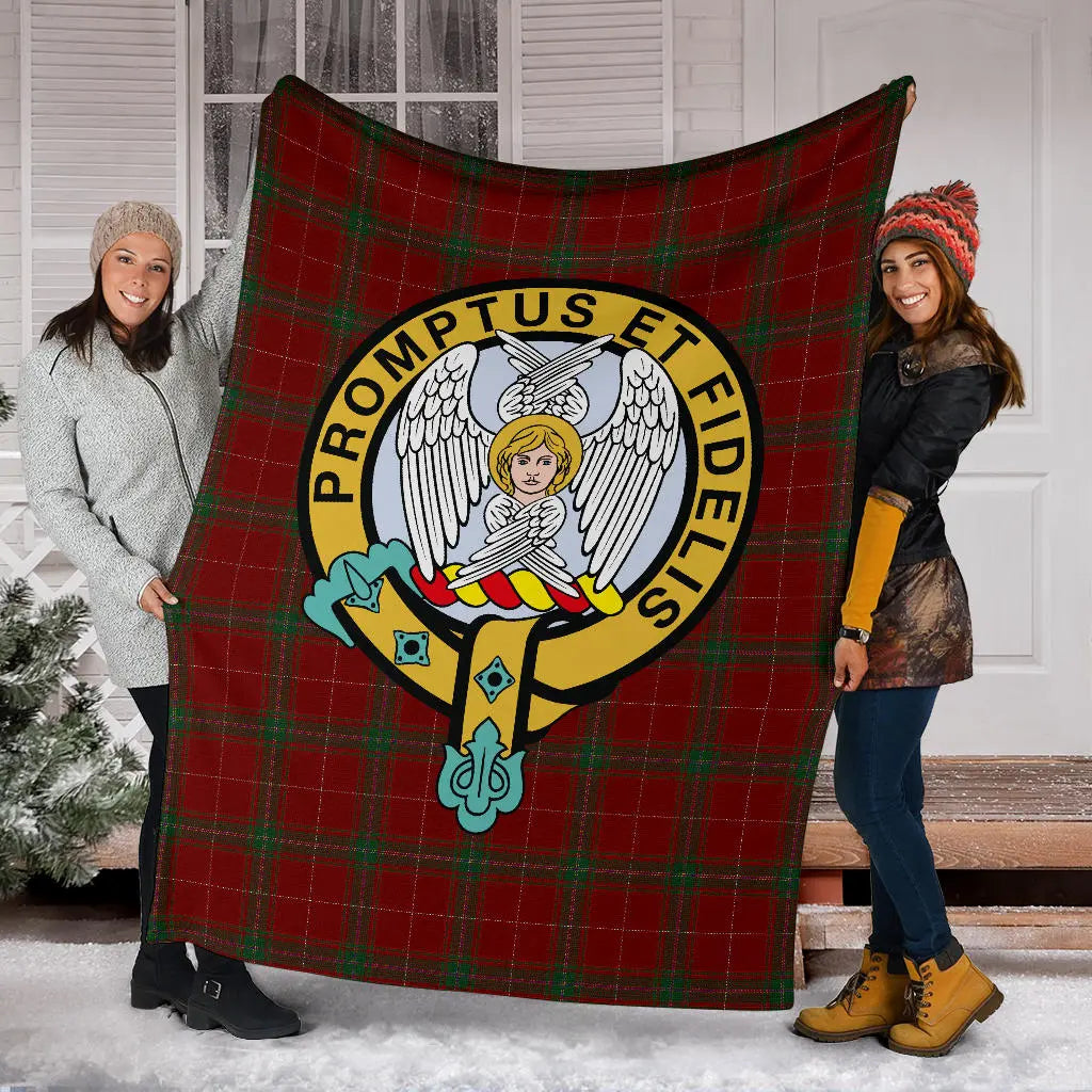 Clan Carruthers Family Tartan Official Crest Blanket 3 Sizes WN11 Clan Carruthers Tartan Today   