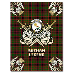 Clan Clan Buchan Modern Tartan Gold Courage Symbol Blanket PI48 Clan Buchan Tartan Today   